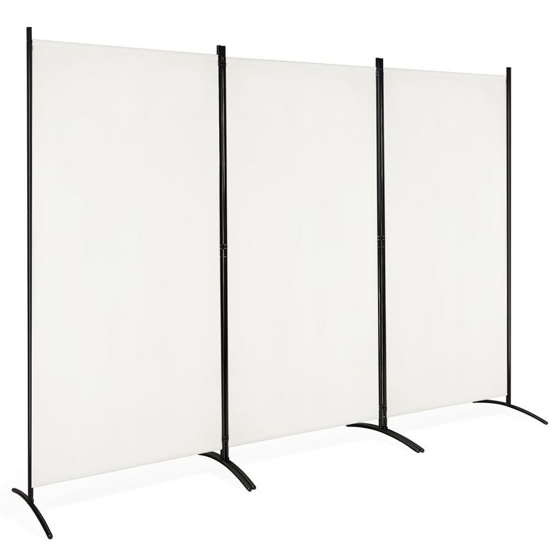 Costway 3-Panel Room Divider Folding Privacy Partition Screen for Office Room White\Black\Brown, 1 of 11