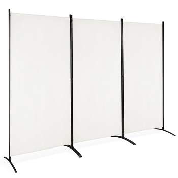 Costway 3-Panel Room Divider Folding Privacy Partition Screen for Office Room White\Black\Brown