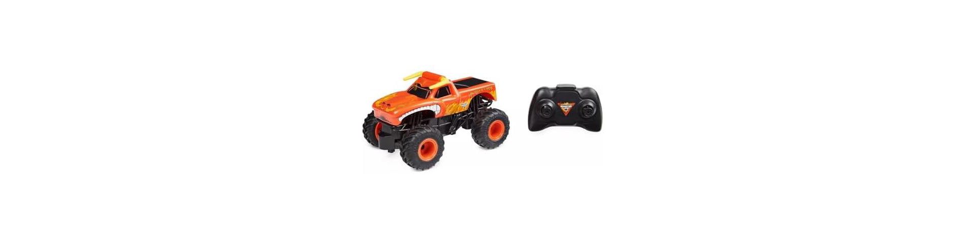 Monster Jam Kids El Toro Loco Remote Control Monster Truck, 1:24 Scale 2.4GHz Full-Function RC Toy with Controller, Orange, Ages 4-6, Indoor/Outdoor