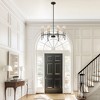 DORESshop 8 Light Modern Farmhouse Black and Gold Chandelier for Dining Room Over Table,Hanging Ceiling Candle Chandeliers - 4 of 4