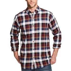 Weatherproof Mens Plaid Brushed Flannel Button Up Shirt - 1 of 1