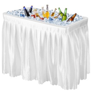 SUGIFT Portable Ice Cooler Table with Drainage, Skirt & Handle, 440LBS Capacity Outdoor Beverage Station for Party, Wedding, BBQ and Events - 1 of 4