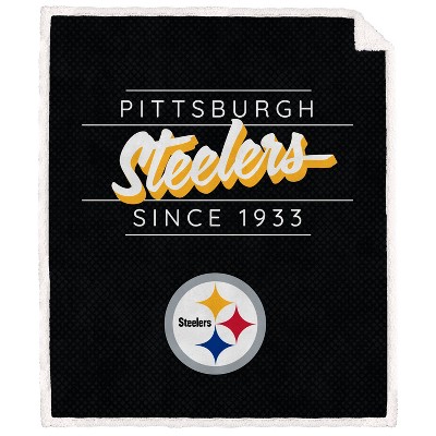 Football Fan Shop Pittsburgh Steelers 50 x 60 Sherpa Blanket