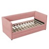 Twin Size Corduroy Daybed with Two Drawers and Wood Slat - 4 of 4