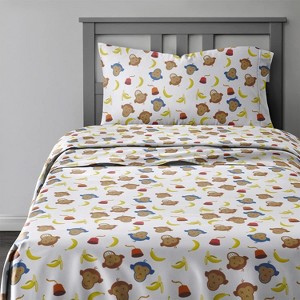 Kids 4 Piece Bed Sheet Set - Cute & Cozy Wrinkle-Resistant with Vibrant Designs - CGK Linens. - 1 of 3
