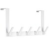 LunaLulinlk Over The Door Hooks with 5 Coat Hooks, Over The Door Towel Rack Door Hanger Hook Hat 1 Pack White - 2 of 4