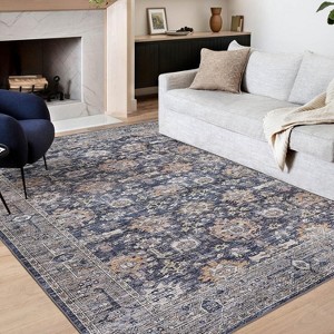 Acekool 6x9 Washable Vintage Rug – Non-Slip Low-Pile Carpet for Living Room & Bedroom - 1 of 4