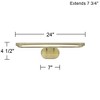 Possini Euro Design Possini Euro Oswin 24" Wide Antique Brass LED Picture Light - 4 of 4
