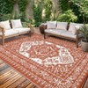 Outdoor Rug Medallion Plastic Straw Camping Carpet, Reversible Floor Mat, UV-Resistant Indoor Outdoor Area Rug for Backyard, Deck, Picnic, Porch - 3 of 4