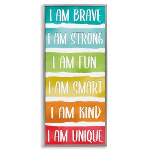 Stupell Industries Fun Inspirational Rainbow Phrases, 13" x 30" - 1 of 4