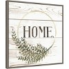Amanti Art 22" x 22" Family Farmhouse I by Grace Popp Framed Canvas Wall Art Gray Wash : Modern Botanical Lithograph with Sawtooth Back - 2 of 4