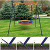 Outdoor Swing Set, 440lbs Saucer Swing Set with Heavy-Duty Metal A-Frame and Adjustable Ropes, Round Swing Sets for Backyard, Playground and Park - 4 of 4