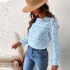 Women's Long Sleeve Embroidered Floral Eyelet Blouse Shirt - Cupshe - 2 of 4