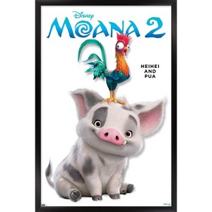 Trends International Disney Moana 2 - Heihei and Pua Feature Series Framed Wall Poster Prints - 1 of 4