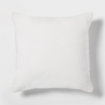 White Tufted Modern Square Throw Pillow Set