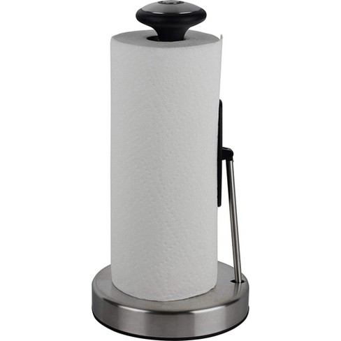 One Handed Tear Wall Mounted & Under Counter Paper Towel Holder Dispenser (White)