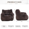 TUYOHW Soft Corduroy Bean Bag Chair,No Assembly Required with Memory Foam Fill,Plush & Cozy Lounger - 3 of 4