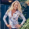 Calypsa Women's Long Sleeve Full-Zip UPF 50+ Nora Swim Top - 3 of 4