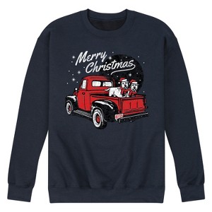 Men's - Instant Message - Christmas Truck Graphic Fleece Sweatshirt - 1 of 4