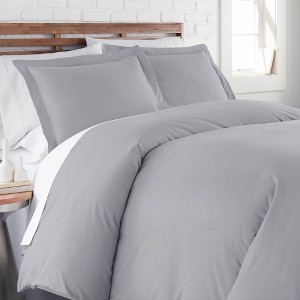 Southshore Fine Living Oversized Easy Care, wrinkle resistant, ultra-soft Duvet Cover Set with Shams - 1 of 4