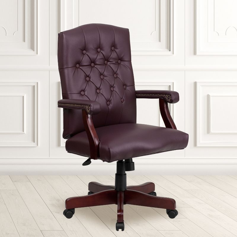 Emma and Oliver Martha Washington Executive Swivel Office Chair with Arms, 2 of 11