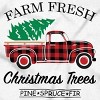 Farm Fresh Christmas Tree Plaid Truck Toddler Baby Graphic T Shirt Brisco Brands - 2 of 4