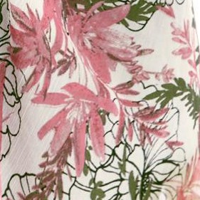 white etched floral