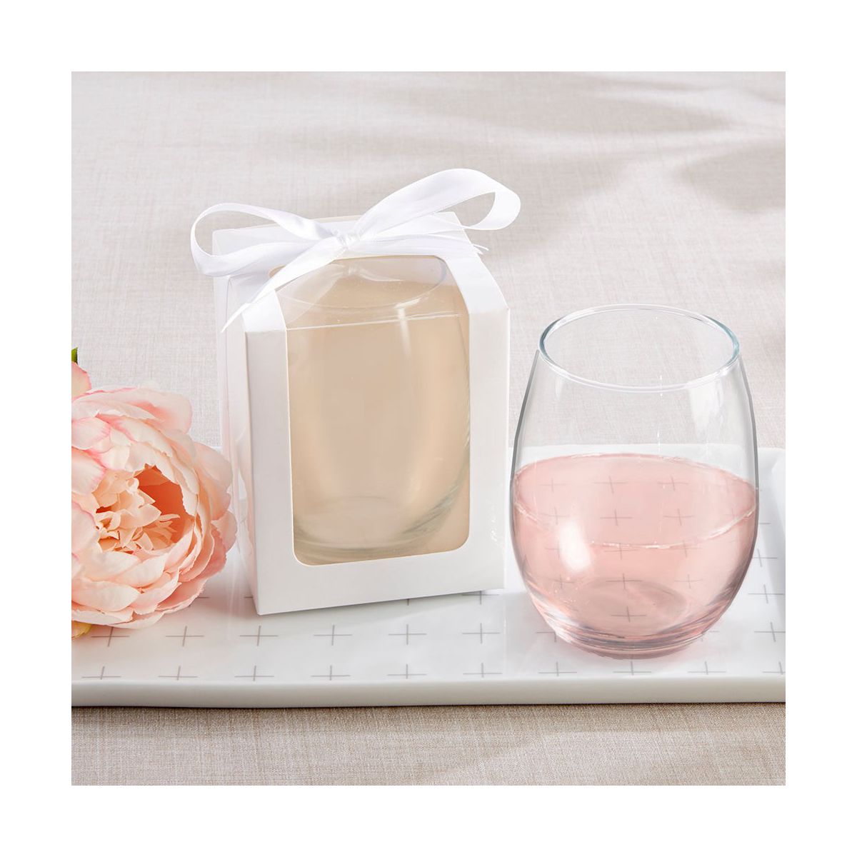 Kate Aspen 9 and 15 oz. Glassware Gift Box with Ribbon - thumbnail 7