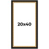 PosterPalooza | Panoramic Embellished Brown Picture Frame - UV Acrylic, Foam Board Backing, Hanging Hardware - 2 of 4
