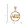 Black Bow Jewelry 14k Yellow Gold Plated Sterling Silver Alpha Epsilon Phi Greek Life Small Pendant - 2 of 3