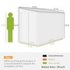 Resenkos Storage Garden Shed,Garden Sheds,4.6' x 9' Outdoor Storage Shed with Foundation Kit, Lockable Doors and Gloves, Dark Gray - 2 of 4