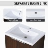 Vynxaria Bathroom Cabinet With Sink,Soft Close Doors,Float Mounting Design,24 Inch For Small Bathroom - 4 of 4