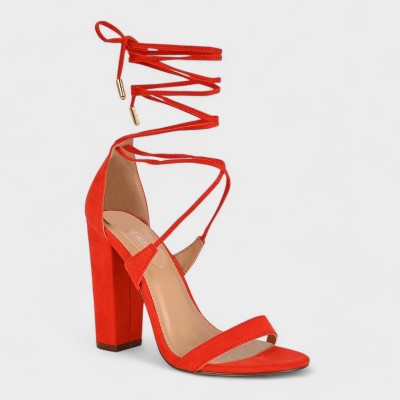 Charles Albert Women's High Heeled Dressy Strappy Lace Up Block Heels for Women – Open Toe, Gladiator, Comfy 4-Inch Heeled Sandals
