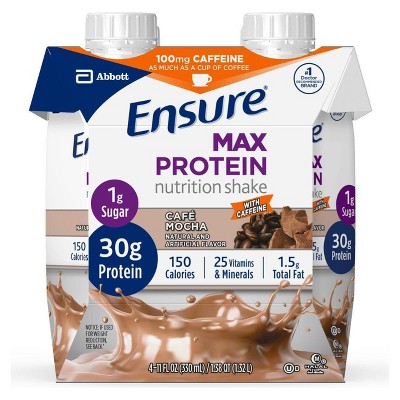 Ensure Max Protein Nutritional Shake - Mocha - 4ct/44 fl oz