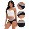 INSPIRE CHIC Women's Color-Block No Trace Underwear Mid-Waisted Full Coverage Briefs - 3 of 4