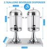 4.2 Gallon/2x8L Beverage Dispenser, Drink Dispensers with Stand, Spigot, Ice Container - 2 of 4
