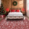 GustoWave Christmas Non Shedding Xmas Decorative Throw Rug for Living Room, Bedroom, Red - 3 of 4