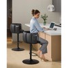 2 Pack Adjustable Swivel Bar Stools with Padded Seat & Curved Backrest, 360¡ã Rotation, Sturdy Wide Base, Foot Rail, Modern Design - Ink Black - 4 of 4