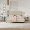 Modern Nightstand with Drawers, Bedside Table with PU Surface and Marble-Pattern Top for Bedroom, Living Room, or Apartment – The Pop Home - 3 of 4