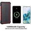 Dartwood 16000mAh Solar Power Bank - Qi Portable Wireless Solar Panel Phone Charger with USB Type C Input for Apple iPhone and Android Phones (2 Pack) - image 4 of 4