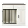 LAOTIES 37'' Wooden Dog Crate Furniture,Indoor Dog Kennel With Storage And Drawers,Modern End Table Dog Cage For Small And Medium Dogs - 4 of 4