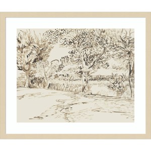 Amanti Art Vincent Van Gogh's Landscape at Arles 1888 by The Art Institute of Chicago Wood Framed Wall Art - 1 of 4