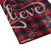 Unique Bargains Christmas Place Mats Plaid Snowflake Flax Red White Green 11.8"x17.7" 2 Pcs - 4 of 4