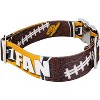 Country Brook Petz 1 1/2 Inch Premium Black and Gold Football Fan Dog Collar Limited Edition - 3 of 4