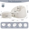 Gericco 47" Giant Bean Bag Chair for Adults - Comfy Plush Shell Soft Accent Chair, Oversized Cozy Lounge Floor Sofa Reading Chair - 2 of 4