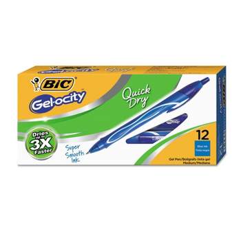 Bic Gel-ocity Quick Dry Gel Pens 0.7mm Medium Point Multicolor 12ct : Target