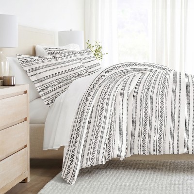 3PC Duvet Cover & Shams Set, Modern Boho Prints, Ultra Soft, Easy Care - Becky Cameron