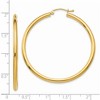 Black Bow Jewelry 2.5mm, 14k Yellow Gold Classic Round Hoop Earrings, 45mm (1 3/4 Inch) - 3 of 4