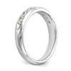Black Bow Jewelry 14K White Gold 1/8 to 1/2 Ctw Lab Created Diamond Channel Tapered Band - 3 of 4