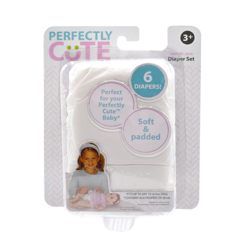 Perfectly Cute Baby Doll Diaper 6pc Set, 1 of 6